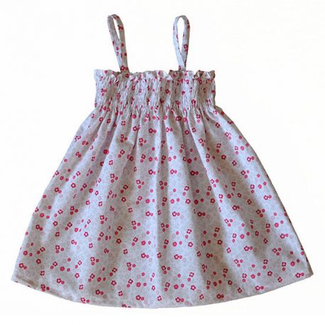 18M-robe fleurie smock